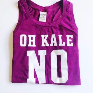 OH KALE NO VS PINK muscle tank